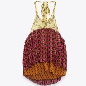 Zara Multicolor Patterned Crop Top bran new with no tag